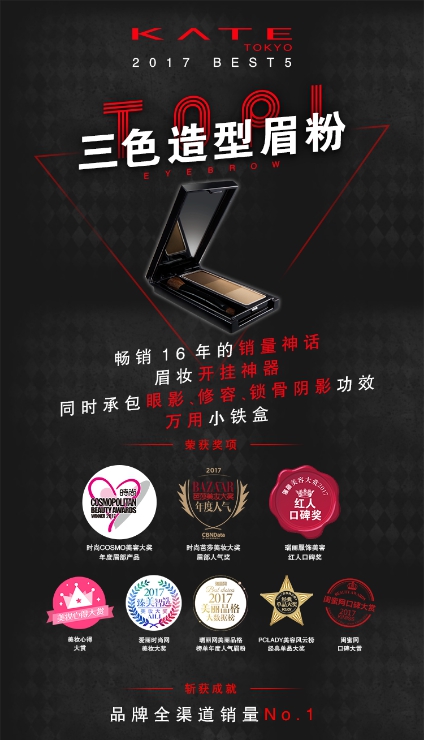 權威媒體評選明星彩妝單品TOP5，新的一年照著“ALL IN ”準沒錯！1